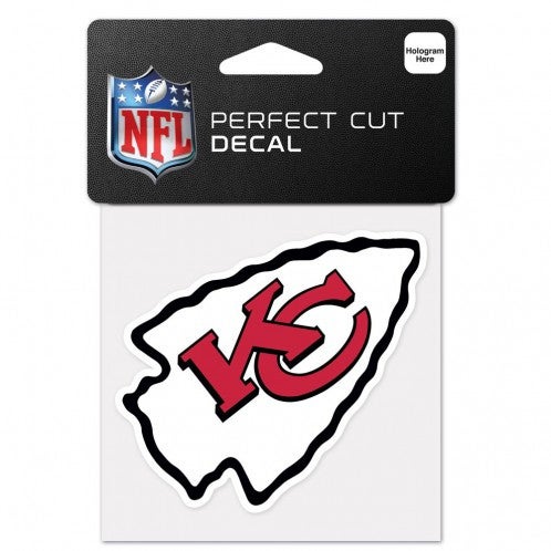 WinCraft Kansas City Chiefs Decal 4x4 Perfect Cut Color - Image 1